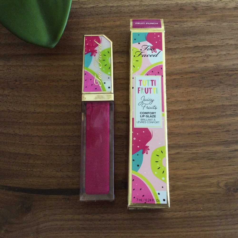 New Too Faced Tutti Frutti Juicy Fruits Lip Glaze - Fruit Punch